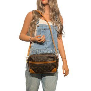 AUTH Louis Vuitton Shoulder Bag Trocadero 27 Monogram Used LV Handbag Vintage